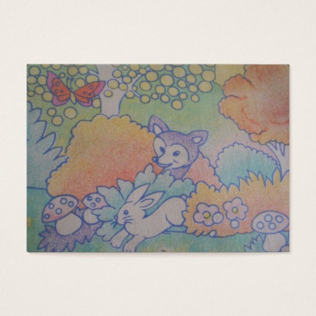 Cartes De Visite renard et lapin (Devant)