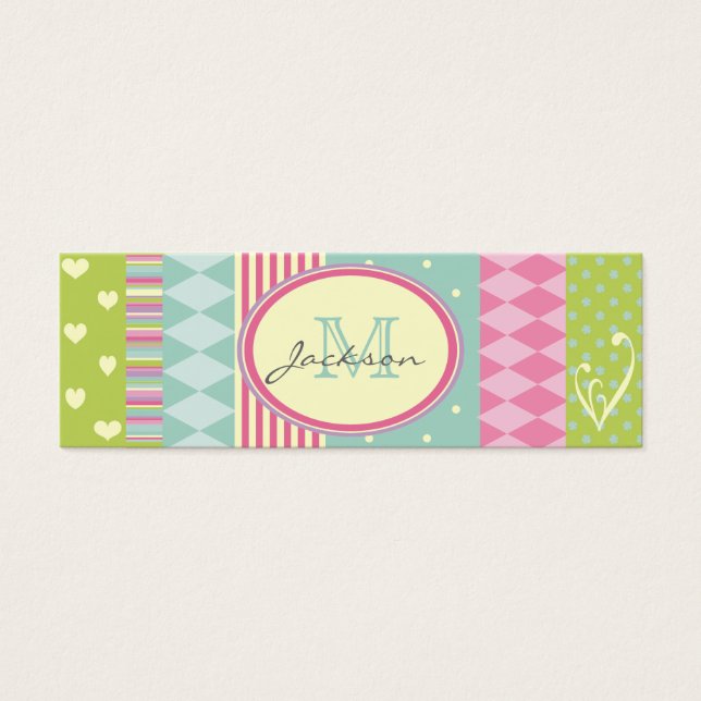 Cartes De Visite Rendez-vous multimotif de style Patchwork clair (Devant)