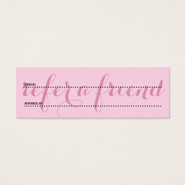 Cartes De Visite renvoyer un ami rose (Devant)