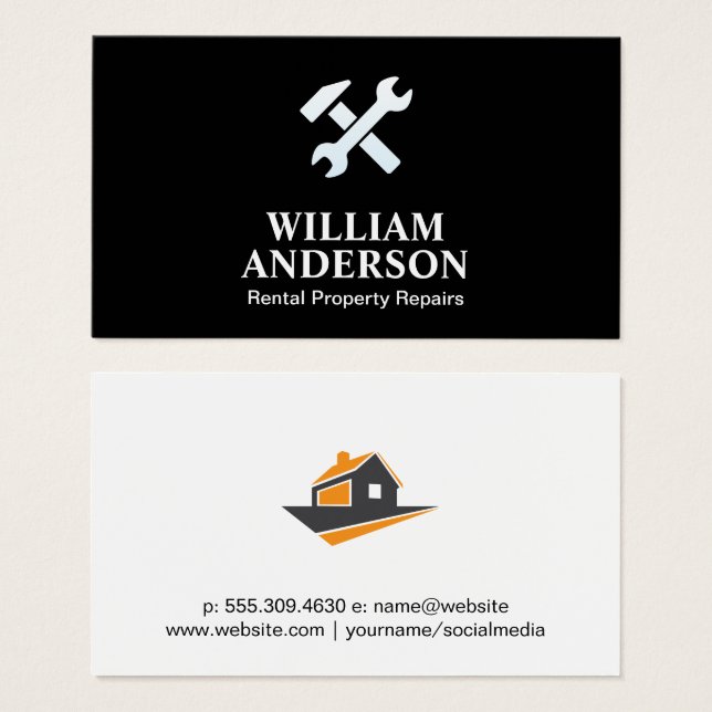 Cartes De Visite Réparation à domicile | Handyman | Armature de mar (Devant & derrière)