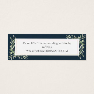 Cartes De Visite Réponse de mariage sur un site Web de verdure bota