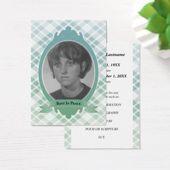 Cartes De Visite reposer dans les annonces commémoratives de paix (Bureau)