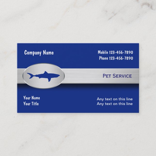 Cartes de visite requin (Devant)