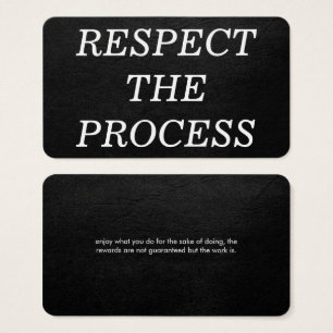 Cartes De Visite Respecter le processus