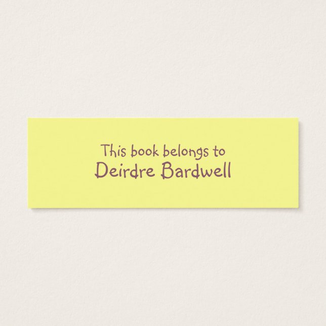 Cartes De Visite Ressort ・ Fleur Jaune (Dos)