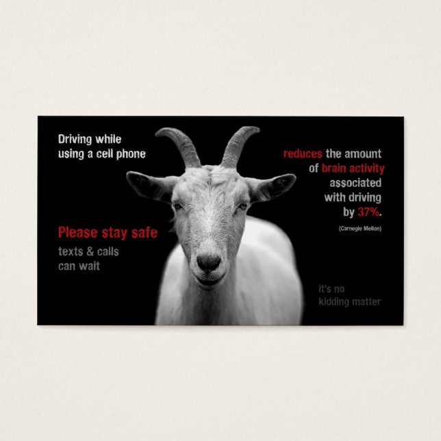 Cartes De Visite Restez en sécurité (Devant)