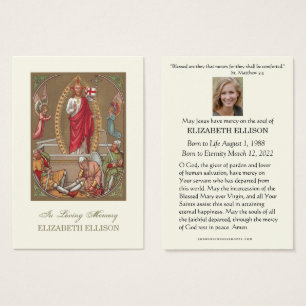 Cartes De Visite Resurrection of Jesus Funeral Prayer Card