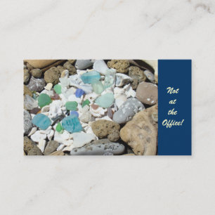 Cartes de visite retirés pas à la plage de bureau