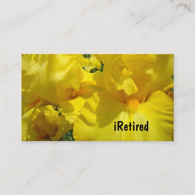 Cartes de visite Retraite Nature Iris pour retrait (Devant)