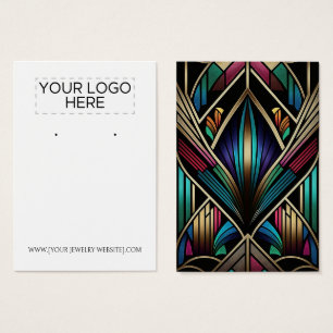 Cartes De Visite Retro Art Deco Earring Display Card