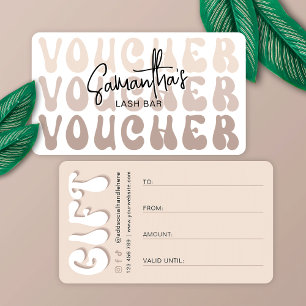 Cartes De Visite Retro Beige tendance salon de beauté ou carte-cade