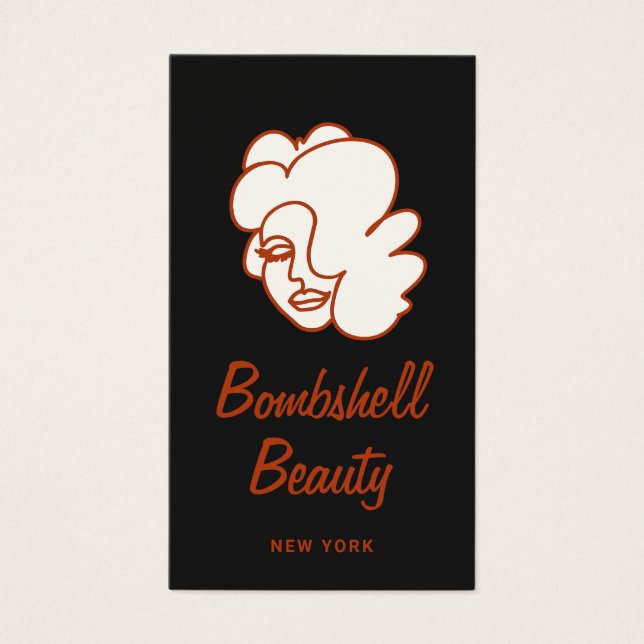 Cartes De Visite Retro Glam Lash Diva Eyelash Extensions (Devant)