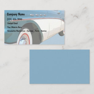Cartes de visite rétro pour la restauration automo
