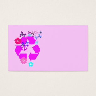 Cartes De Visite Réutilisez le symbole avec des papillons et des