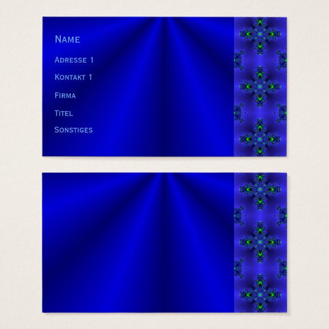 Cartes De Visite Rêves bleus (Devant & derrière)