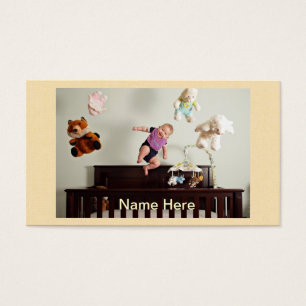 Cartes De Visite rire rebondissant le bébé