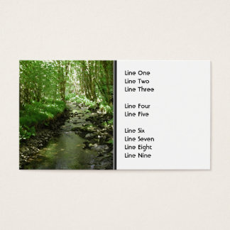 Cartes De Visite Rivière traversant les bois.
