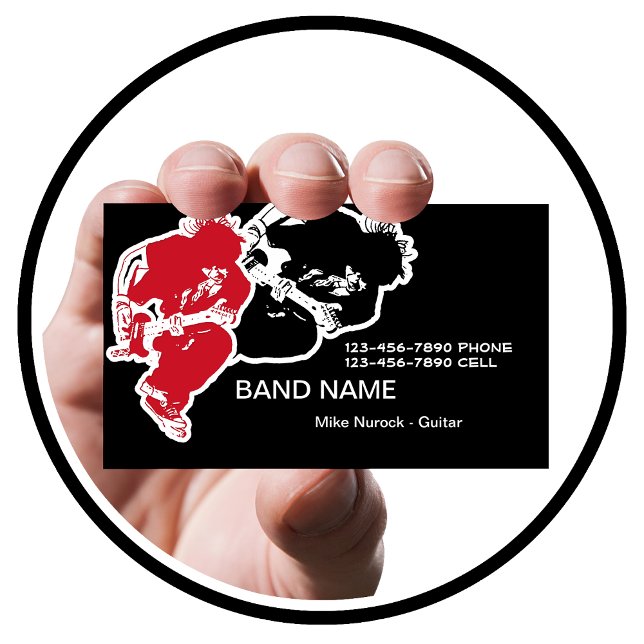 Cartes de visite Rock Band (Créateur téléchargé)