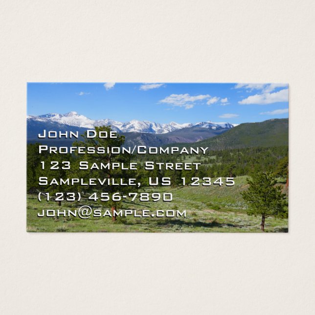 Cartes De Visite Rocky Mountain View Paysage Pittoresque (Devant)