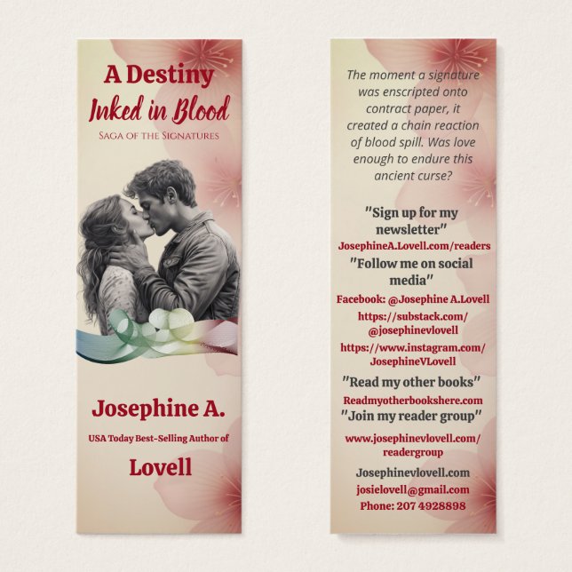 Cartes De Visite Romance Kiss Matériel promotionnel de l'auteur (Devant & derrière)