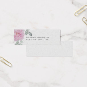 Cartes De Visite Romantic Pink Peonies Site Mariage RSVP