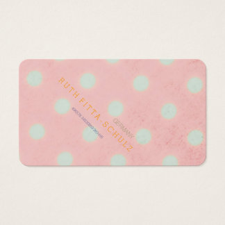 Cartes De Visite Rosa pois rose Chic