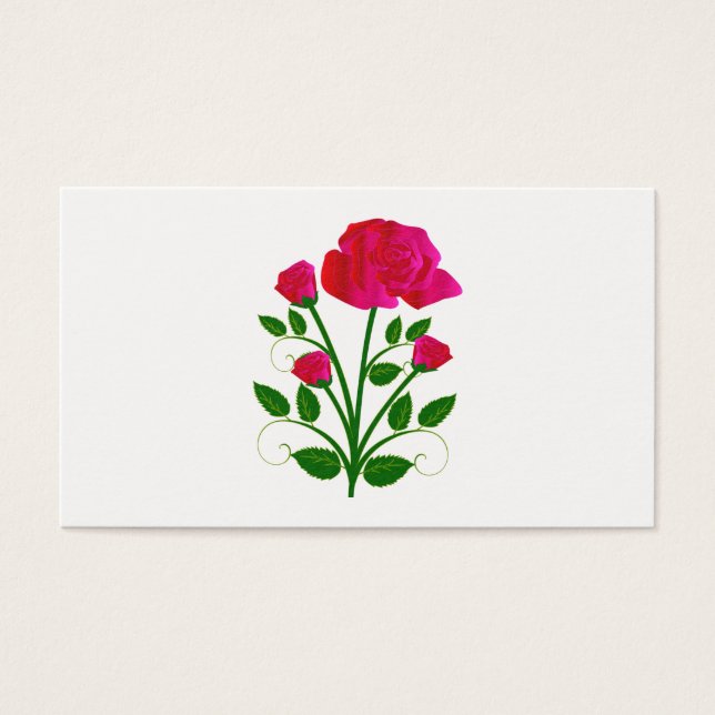 Cartes De Visite Rose (Devant)