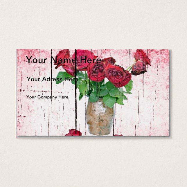 Cartes De Visite Rose (Devant)