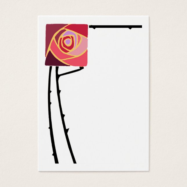 Cartes De Visite Rose Art nouveau (Devant)