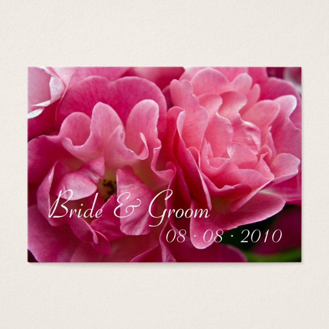 Cartes De Visite Rose :: Balise Favor de mariage (Devant)