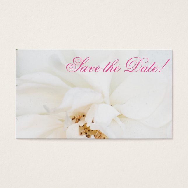Cartes De Visite Rose blanche (Devant)