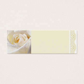 Cartes De Visite Rose blanche et dentelle