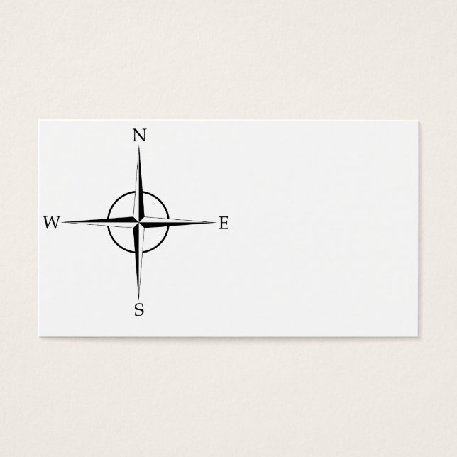Cartes De Visite Rose Compass (Devant)
