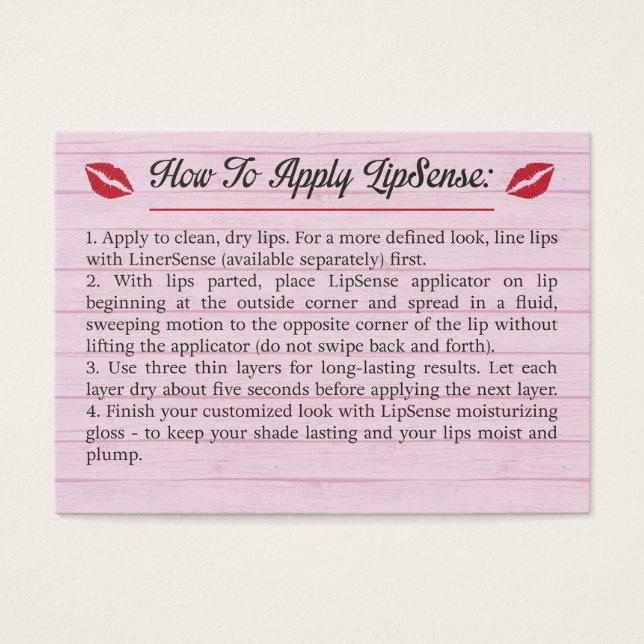 Cartes De Visite Rose - Conseils et astuces - Comment faire une dem (Devant)