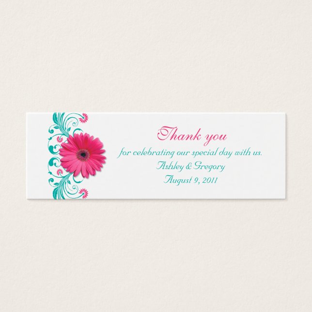 Cartes De Visite Rose Gerbera Daisy Occasion spéciale Favoriser les (Devant)