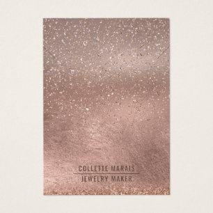 Cartes De Visite Rose Gold Glitter Abstract Jewelry Display
