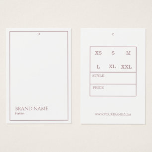 Cartes De Visite Rose Gold Modern Hang Tags