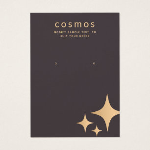 Cartes De Visite Rose Gold Stars Ajouter Logo Écran d'oreille