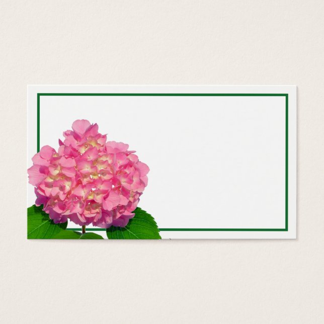 Cartes De Visite Rose Hydrangea rose fleur rose rose floral (Devant)