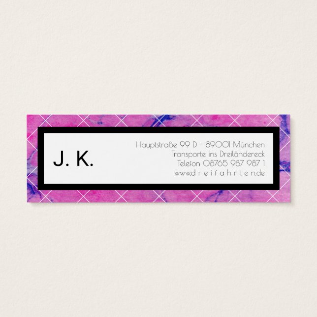 Cartes De Visite Rose minimaliste fine (Dos)
