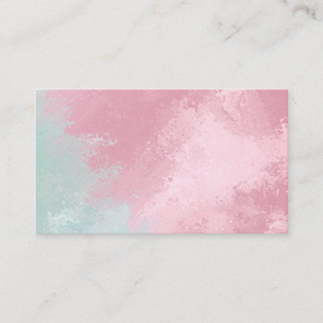 Cartes de visite rose/Mint Pastel (Devant)