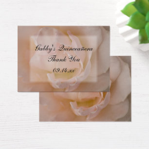 Cartes De Visite Rose rose Merci Quinceañera Favoriser Tags
