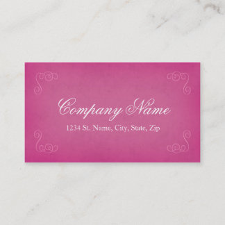 Cartes de visite roses élégants de style vintage
