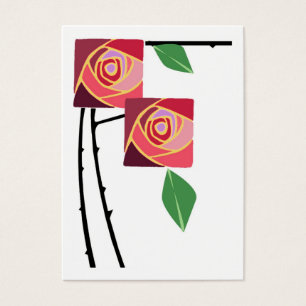 Cartes De Visite roses et épines Art nouveau
