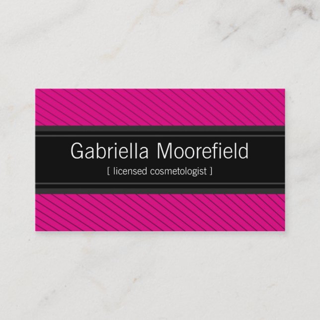 Cartes de visite roses noirs de Cosmetologist de (Devant)
