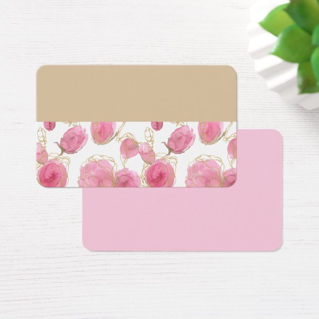 Cartes De Visite Roses roses (Bureau)