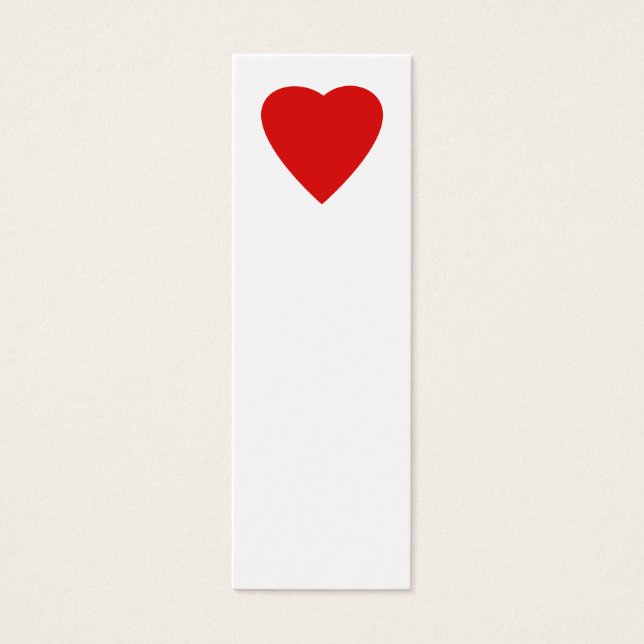 Cartes De Visite Rouge et Blanc Love Heart Design. (Devant)