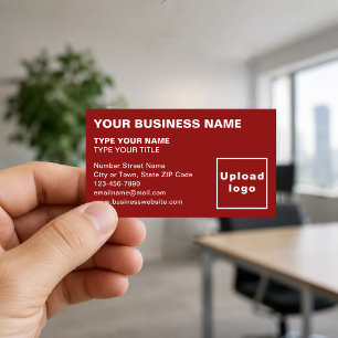 Cartes de visite rouges alignées à gauche