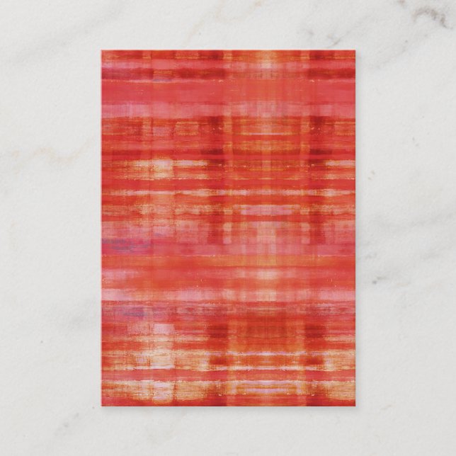 Cartes de visite rouges d'art abstrait de point (Devant)