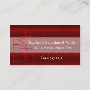 Cartes de visite rouges de beauté de cheveux de